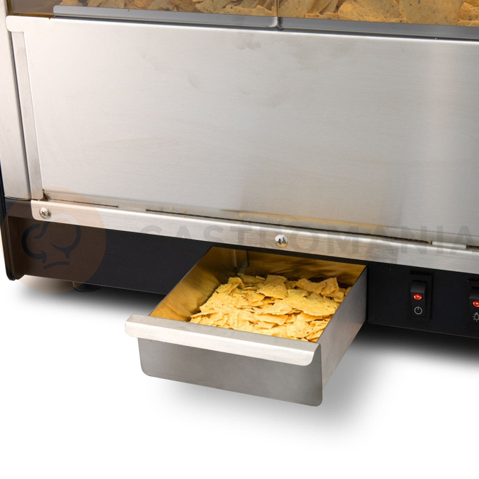 Ohrievač nachos, čierny, 500W, 400x344x525 mm | HENDI, 282779