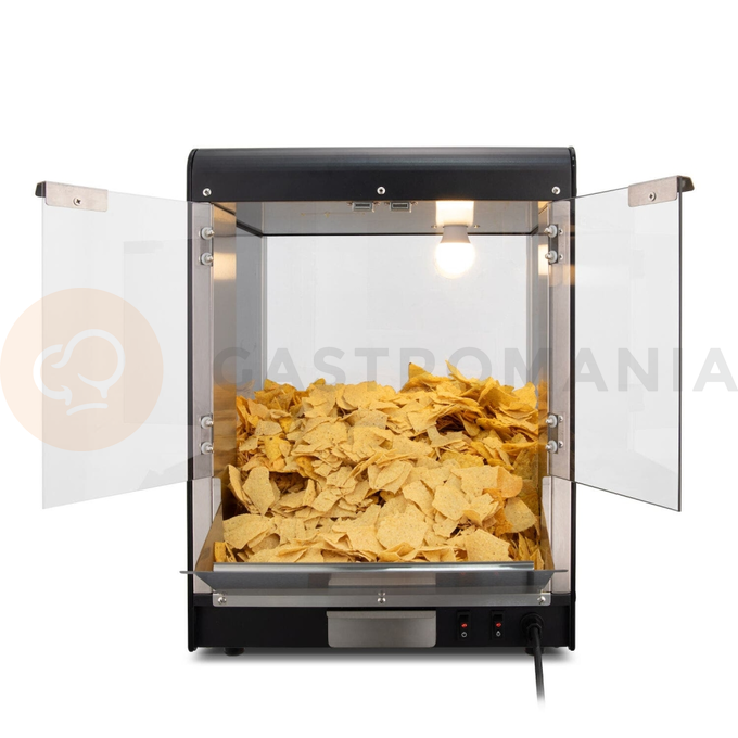 Ohrievač nachos, čierny, 500W, 400x344x525 mm | HENDI, 282779