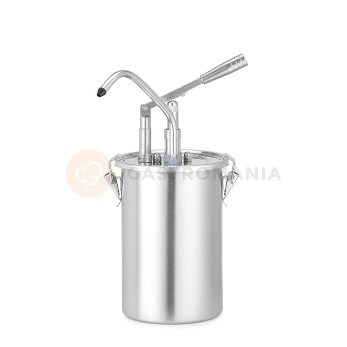 Nerezová nádoba na omáčku s dávkovačom, 4,5 l, 180x420 mm | HENDI, 558102