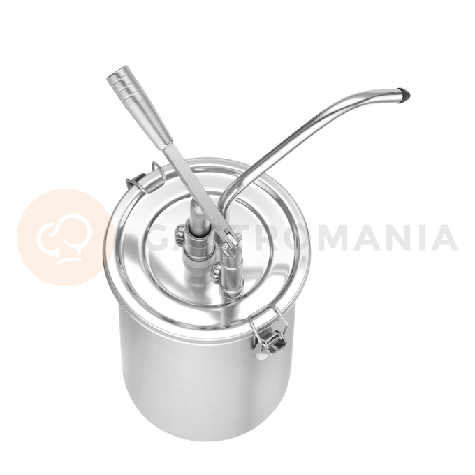 Nerezová nádoba na omáčku s dávkovačom, 4,5 l, 180x420 mm | HENDI, 558102