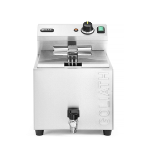 Fritéza XL s vypúšťacím kohútikom, 10 l, 400V/10200W, 300x585x392 mm | HENDI, Goliath