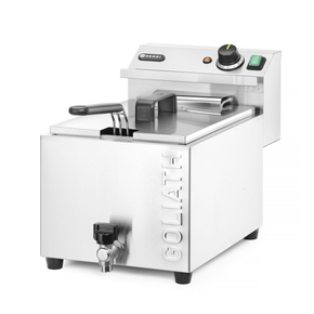 Fritéza XL s vypúšťacím kohútikom, 10 l, 400V/10200W, 300x585x392 mm | HENDI, Goliath