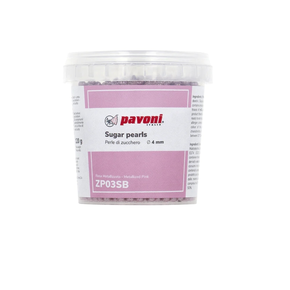 Cukrové korálky 4 mm 120 g ružové | PAVONI, ZP03SB