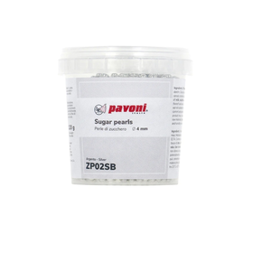 Cukrové korálky 4 mm 120 g strieborná metalíza | PAVONI, ZP02SB