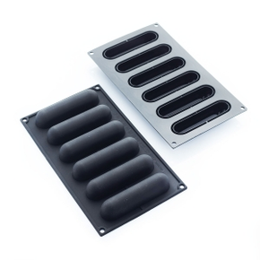 Silikónová forma pre monoporcie, 6 otvorov 130x30x28 mm - 30SIL504 | MARTELLATO, Eclair