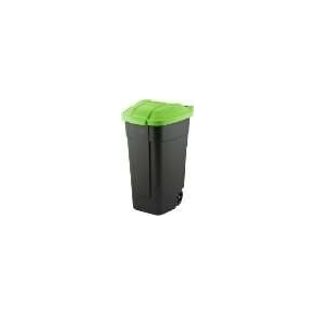 Odpadkový kôš na kolieskach, zelené veko 110 l | CURVER, 28159