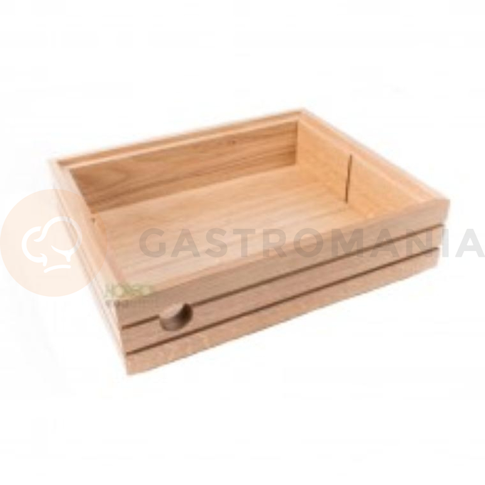 Drevená debnička, neutrálny dub GN 1/2 8,5 cm | HORECA SERVICE, HS Design
