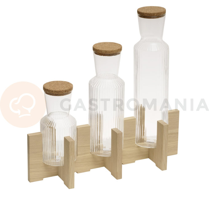 Podstavec pre 3 sklenené karafy 410x160x120 mm | APS, Valo