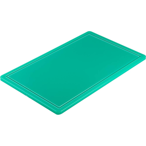 Doska na krájanie s výrezom zo zeleného polypropylenu 53x32,5x1,5 cm | STALGAST, 341532