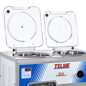 Výrobník zmrzliny s pastérom 35-60 l/h, chladený vzduchom | TELME, Combigel 8 A