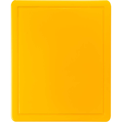 Doska na krájanie s výrezom zo žltého polypropylenu 32,5x26,5x1,2 cm | STALGAST, 341323