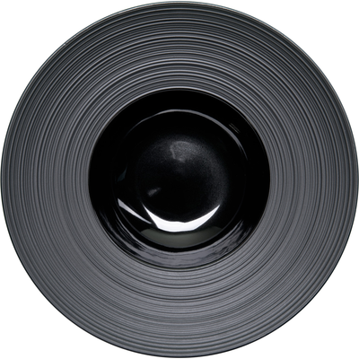 Hlboký tanier z čierneho porcelánu s dekorovaním priemer 26,5 cm | STALGAST, 396113