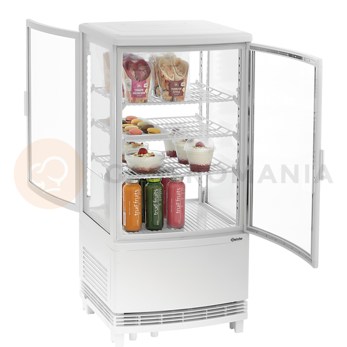 Chladiaca vitrína s objemom 75 litrov, biela | BARTSCHER, Mini 75L2T