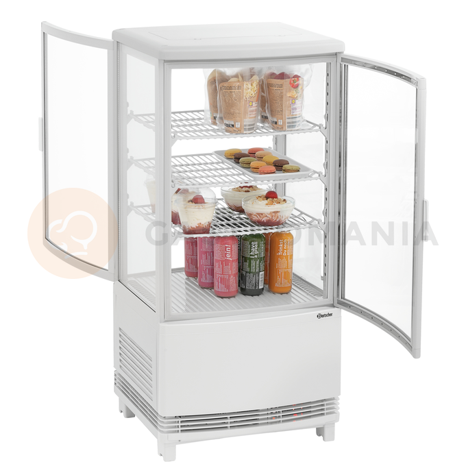 Chladiaca vitrína s objemom 75 litrov, biela | BARTSCHER, Mini 75L2T