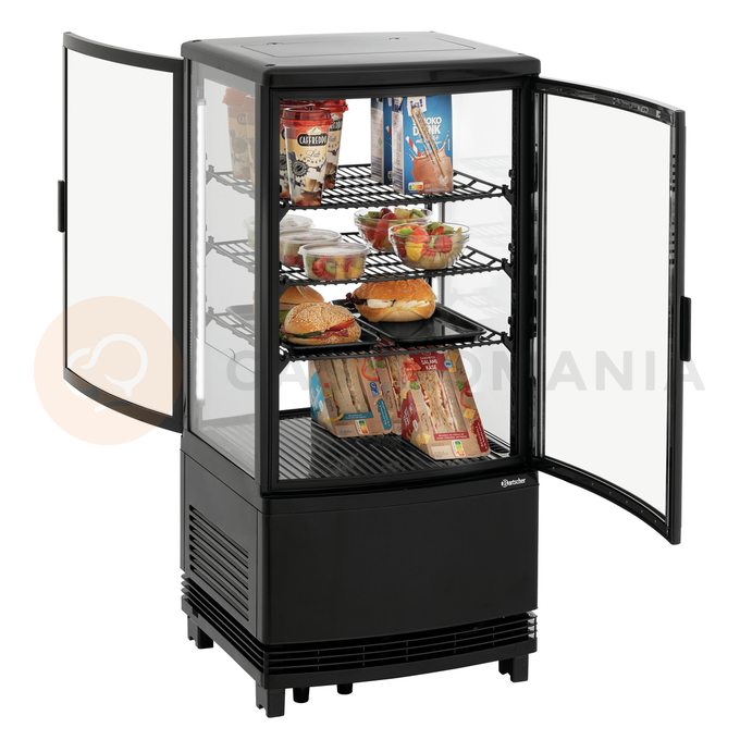 Chladiaca vitrína 75 l, čierna | BARTSCHER, Mini 75L2T