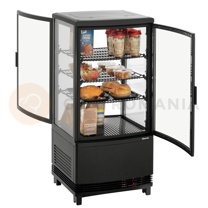 Chladiaca vitrína 75 l, čierna | BARTSCHER, Mini 75L2T