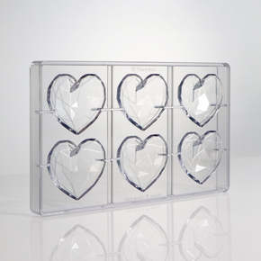 Polykarbonátová forma na pralinky, 275x175 mm | MARTELLATO, Diamond Heart
