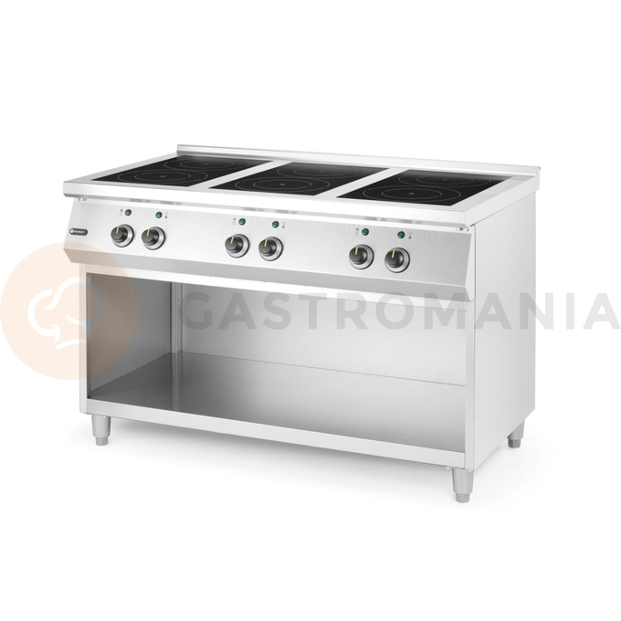 Indukčná varná doska so 6 varnými zónami, 400 V, 25,5 kW, 1200x700x890 mm | HENDI, 237397