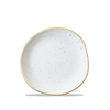Biely plytký tanier Trace, ručne zdobený 18,6 cm | CHURCHILL, Stonecast Barley White
