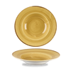 Hlboký tanier v horčicovej farbe so širokým okrajom 24 cm | CHURCHILL, Stonecast Mustard Seed Yellow