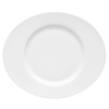 Oválny prezentačny tanier z bieleho porcelánu, hladký okraj 34,5 cm x 29 cm | DEGRENNE, Boreal