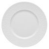 Plytký tanier z bieleho porcelánu, dekoratívny okraj, 28,5 cm | DEGRENNE, Boreal Satin