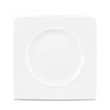 Plytký tanier z porcelánu s veľmi širokým, hranatý okrajom, 21 x 21 cm | ALCHEMY, Ambience