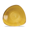 Šalátová misa v horčicovej farbe trojuholníková, ručne zdobená 18,5 cm | CHURCHILL, Stonecast Mustard Seed Yellow