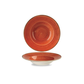 Porcelánový hlboký tanier so širokým okrajom 28 cm | CHURCHILL, Stonecast Spiced Orange