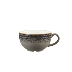 Šálka na cappuccino, bielo-grafitová 227 ml | CHURCHILL, Homespun Style Charcoal Black