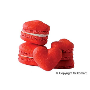 Silikónová podložka s vyznačenými srdiečkami, 30x40 cm | SILIKOMART, Heart Macarons