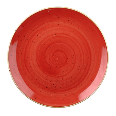 Hlboký tanier červený, ručne zdobený 1130 cm | CHURCHILL, Stonecast Berry Red