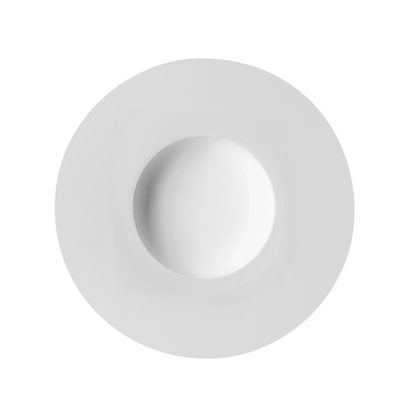 Hlboký tanier z bieleho porcelánu, hladký okraj 30 cm | DEGRENNE, Collection L