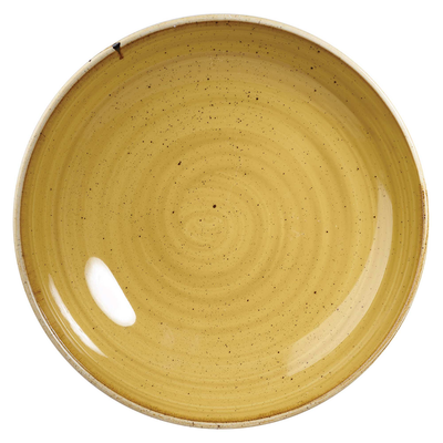 Plytký tanier v horčicovej farbe, ručne zdobený 16,5 cm | CHURCHILL, Stonecast Mustard Seed Yellow