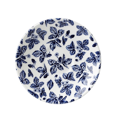 Podšálka zdobená modrými kvetmi 14 cm, biela | CHURCHILL, Vintage Prints