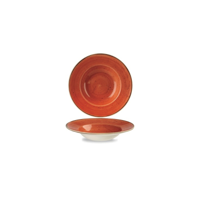 Porcelánový hlboký tanier so širokým okrajom 24 cm | CHURCHILL, Stonecast Spiced Orange