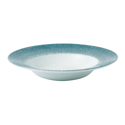 Porcelánový hlboký tanier so širokým okrajom 284 ml | CHURCHILL, Raku Topaz Blue
