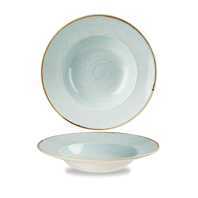 Porcelánový hlboký tanier so širokým okrajom 468 ml | CHURCHILL, Stonecast Duck Egg Blue