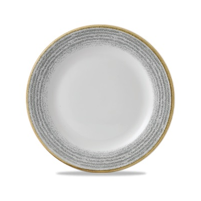 Porcelánový okrúhly tanier, bielo-sivý 276 mm | CHURCHILL, Homespun Style Stone Gray