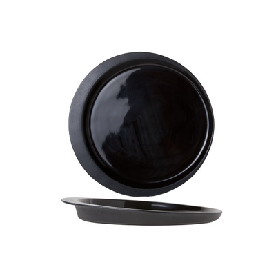 Porcelánový plytký tanier, čierny 30 cm | ARIANE, Luna