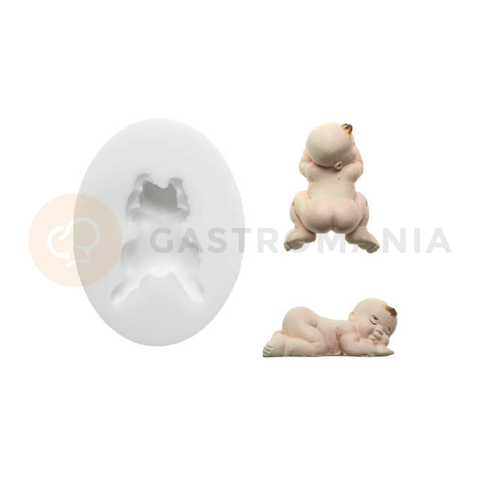 Forma na cukrovú hmotu SLK 312 - spiace dieťa, 48x35 mm | SILIKOMART, Sugarflex Sleeping Baby