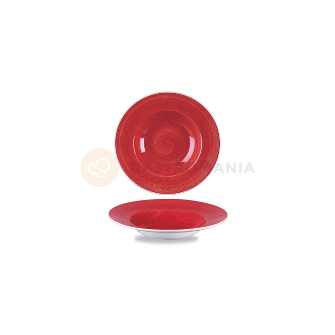 Hlboký tanier červený s širokým okrajom 284 cm | CHURCHILL, Stonecast Berry Red