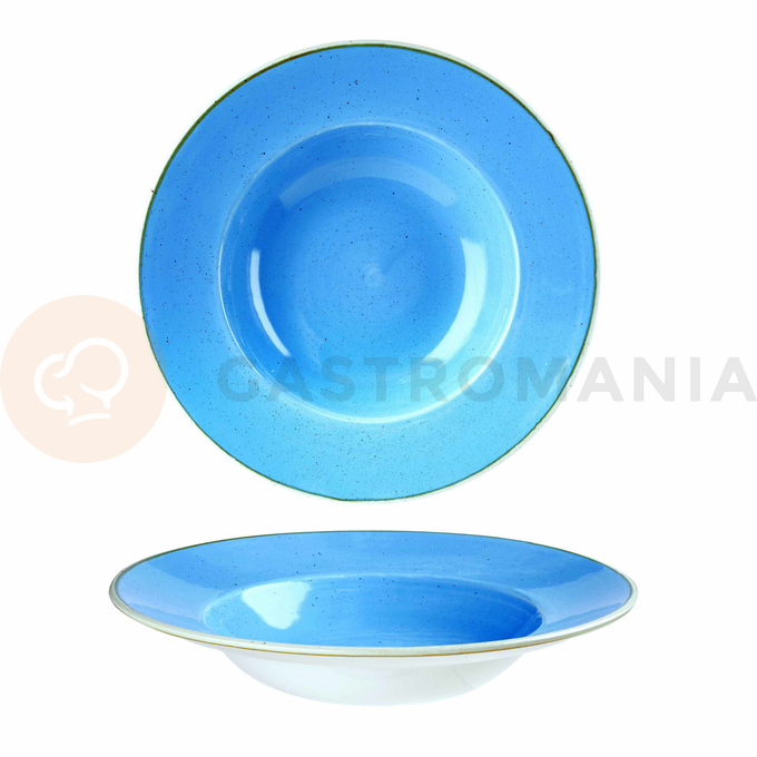 Hlboký tanier modrý so širokým okrajom 28 cm | CHURCHILL, Stonecast Cornflower Blue