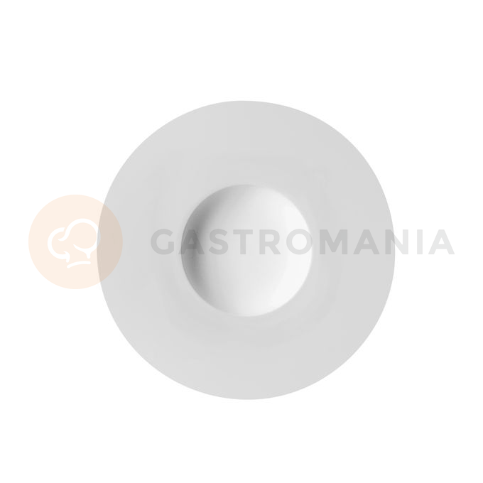 Hlboký tanier z bieleho porcelánu, hladký okraj 28 cm | DEGRENNE, Collection L