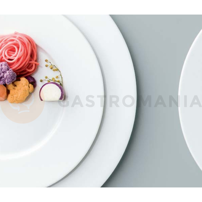 Hlboký tanier z bieleho porcelánu, hladký okraj 30 cm | DEGRENNE, Collection L
