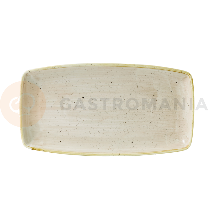 Obdĺžnikový servírovací tanier béžový, ručne zdobený 29,5 cm x 15 cm | CHURCHILL, Stonecast Nutmeg Cream
