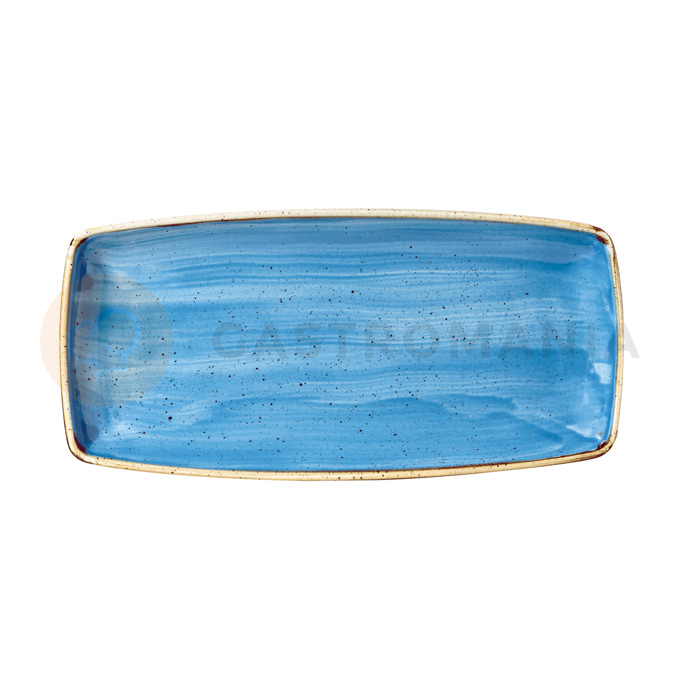 Obdĺžnikový servírovací tanier modrý, ručne zdobený 29,5 cm x 15 cm | CHURCHILL, Stonecast Cornflower Blue