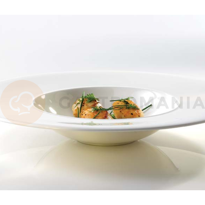 Plytký talíř z porcelánu, široký, hranatý okraj 21 x 21 cm | ALCHEMY, Ambience