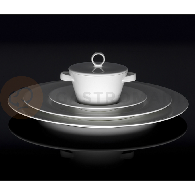 Plytký tanier coupe pearls dark 27 cm | BAUSCHER, Purity