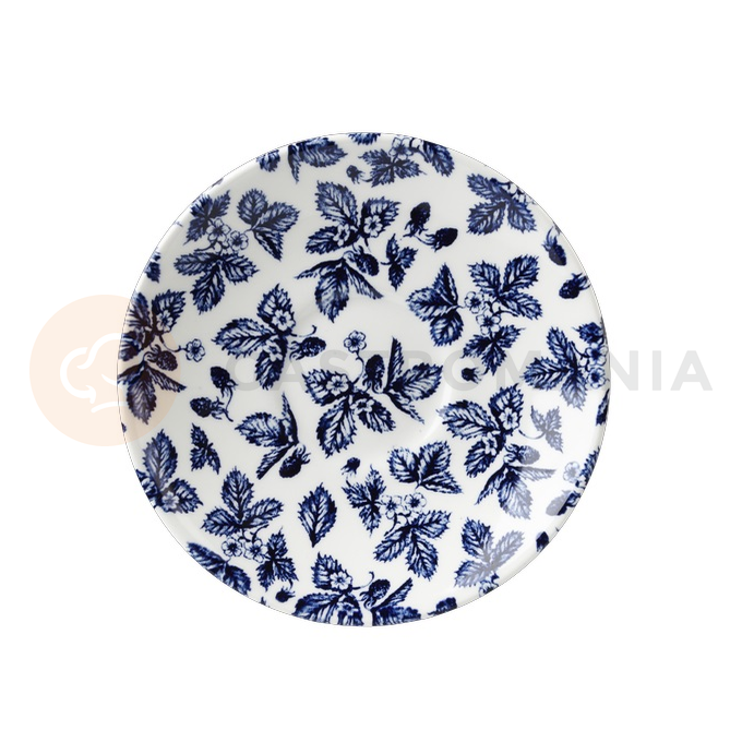 Podšálka zdobená modrými kvetmi 14 cm, biela | CHURCHILL, Vintage Prints